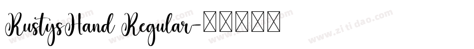 RustysHand Regular字体转换
